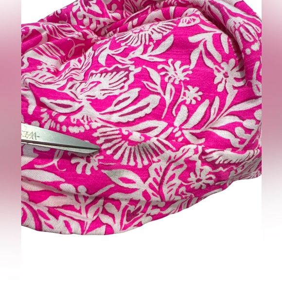 Lilly Pulitzer Ashlee Pullover Passion Pink Floral Print Long Sleeve Large Flaw - Picture 7 of 7